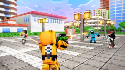 Block Guns: Online Shooter 3D (МОД, деньги, алмазы, оружие, скины) screenshot №5